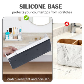TuCao weighted-base design stabilizes items on the counter.
