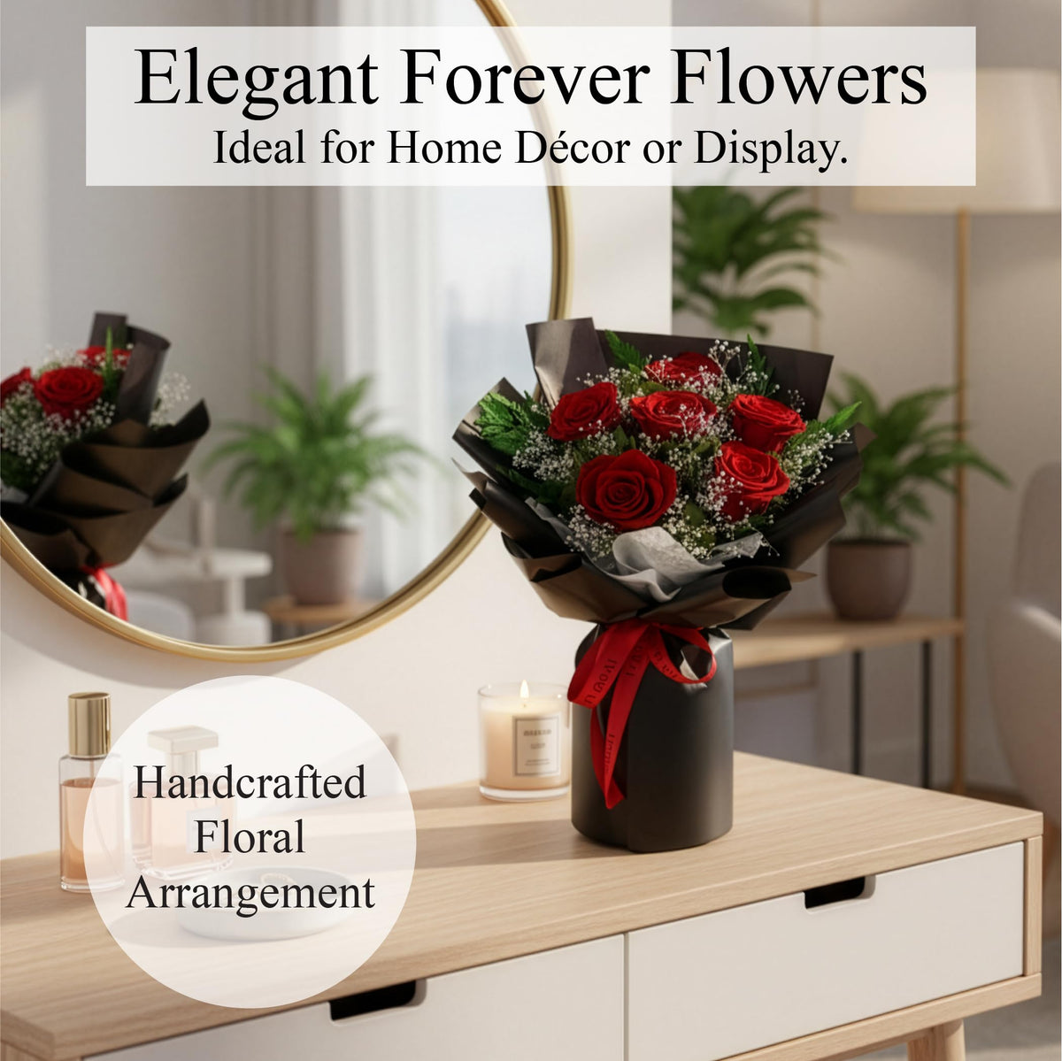 TUCCI FLORAL Durable, low-maintenance bouquet avoids daily upkeep