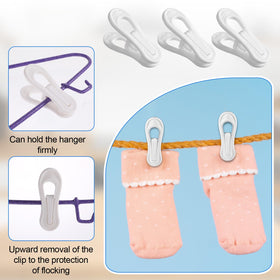 Easy-sliding clip by Tucnoeu for quick closet reorganizing.