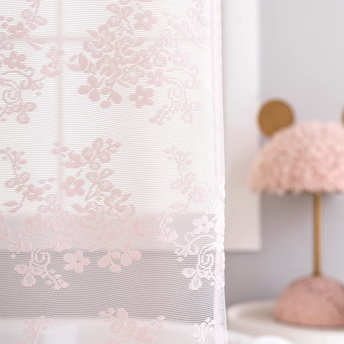 TUDECO coquette floral design soft pink highlights vintage-inspired aesthetics in your shower.