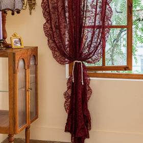 TUDECO light-filtering sheer curtains offering warmth and privacy during day-to-night transitions