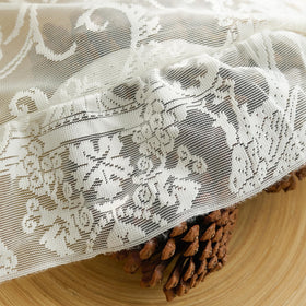 TUDECO Ruffle curtains cream lace panel 6 harmonize shabby chic decor with warm cream tones