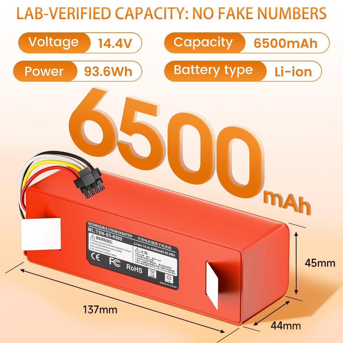 TUEESN battery installation: easy back-cover access and connector alignment