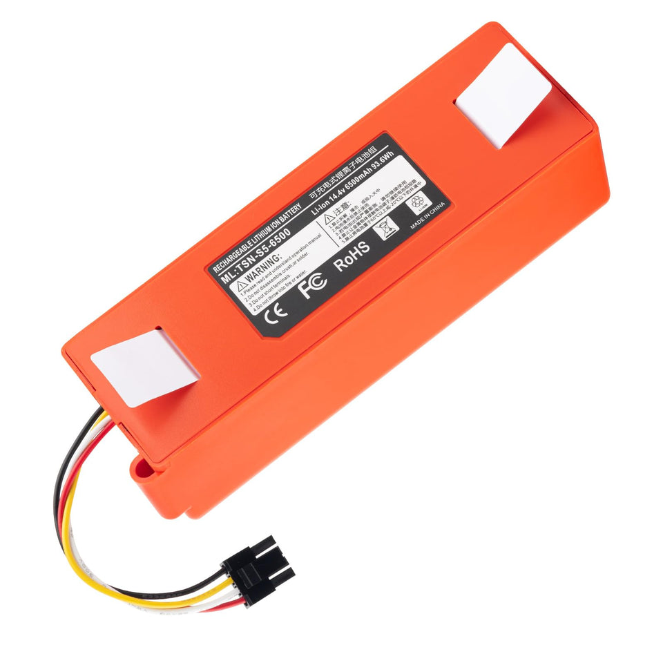 TUEESN Roborock battery 14.4V 6500mAh for longer cleaning sessions