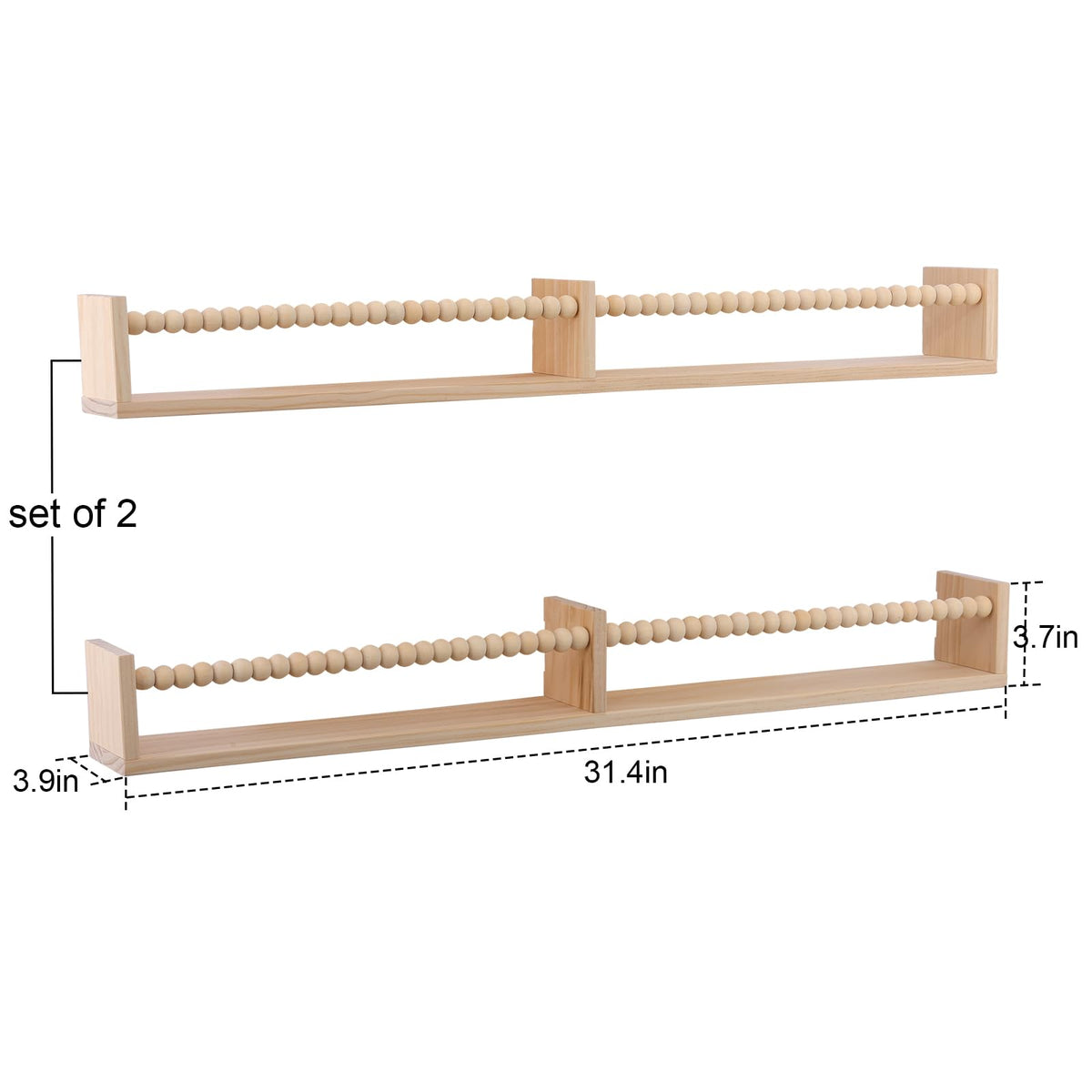 TUEGEGNS wall book shelves for nursery, perfect for artwork and photos beside books.