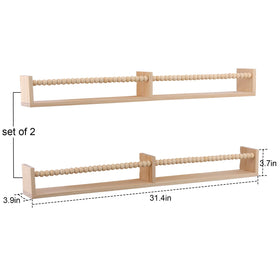 TUEGEGNS wall book shelves for nursery, perfect for artwork and photos beside books.