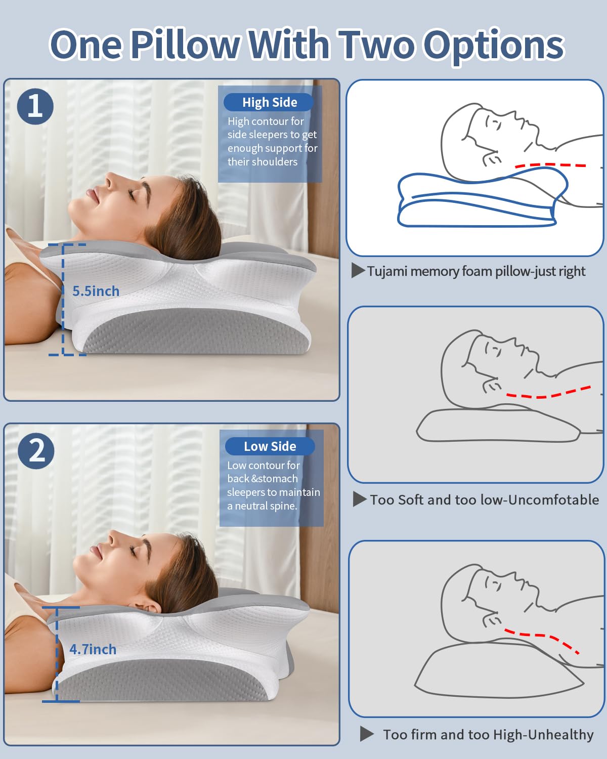 Tujami detachable machine-washable cover simplifies care and cleanup.