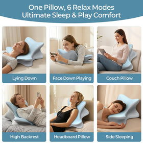 Tujami durable memory-foam pillow maintains shape for reliable neck stability overnight.