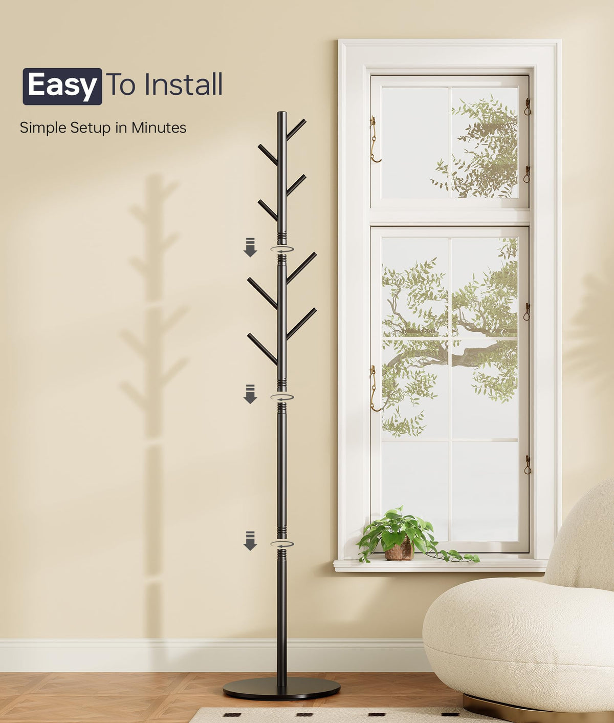 Tujurich modern entryway stand complements contemporary decor.