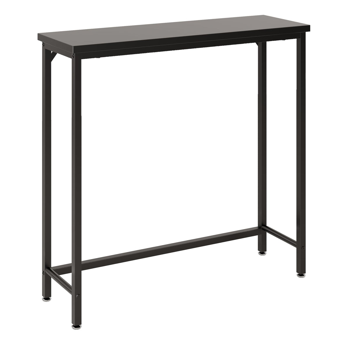 Tujurich narrow entryway console table in black for compact foyers