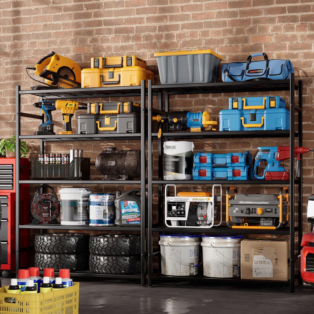 Tujurich kitchen pantry shelving blends industrial style with function