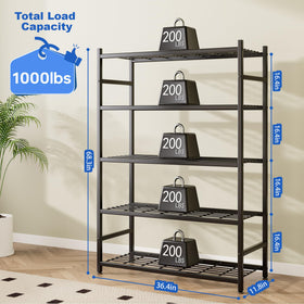 Tujurich vertical storage featuring a tall 5-tier design