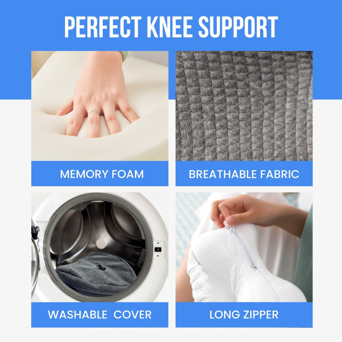 TULARIS contoured ergonomic design relieves knee and hip pressure.