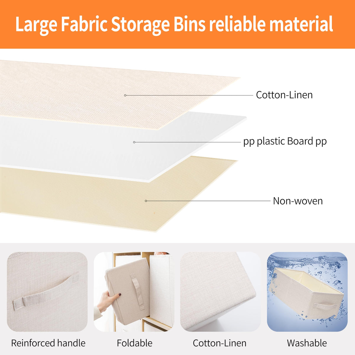 Tulinstiraga storage bin with reinforced handle ideal for lifting and carrying.