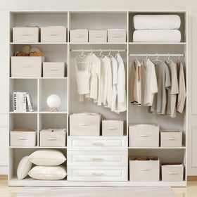 Tulinstiraga linen bin used for clothes organization in bedrooms.