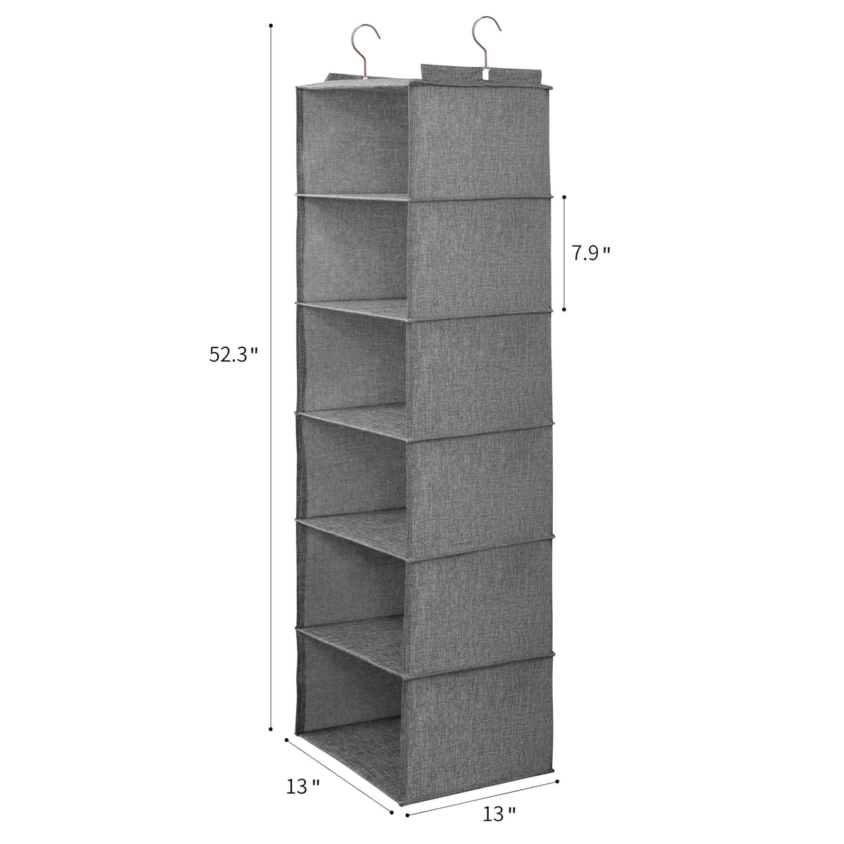 Tulinstiraga collapsible 6-shelf hanging closet demonstrates organized, space-saving storage for wardrobes