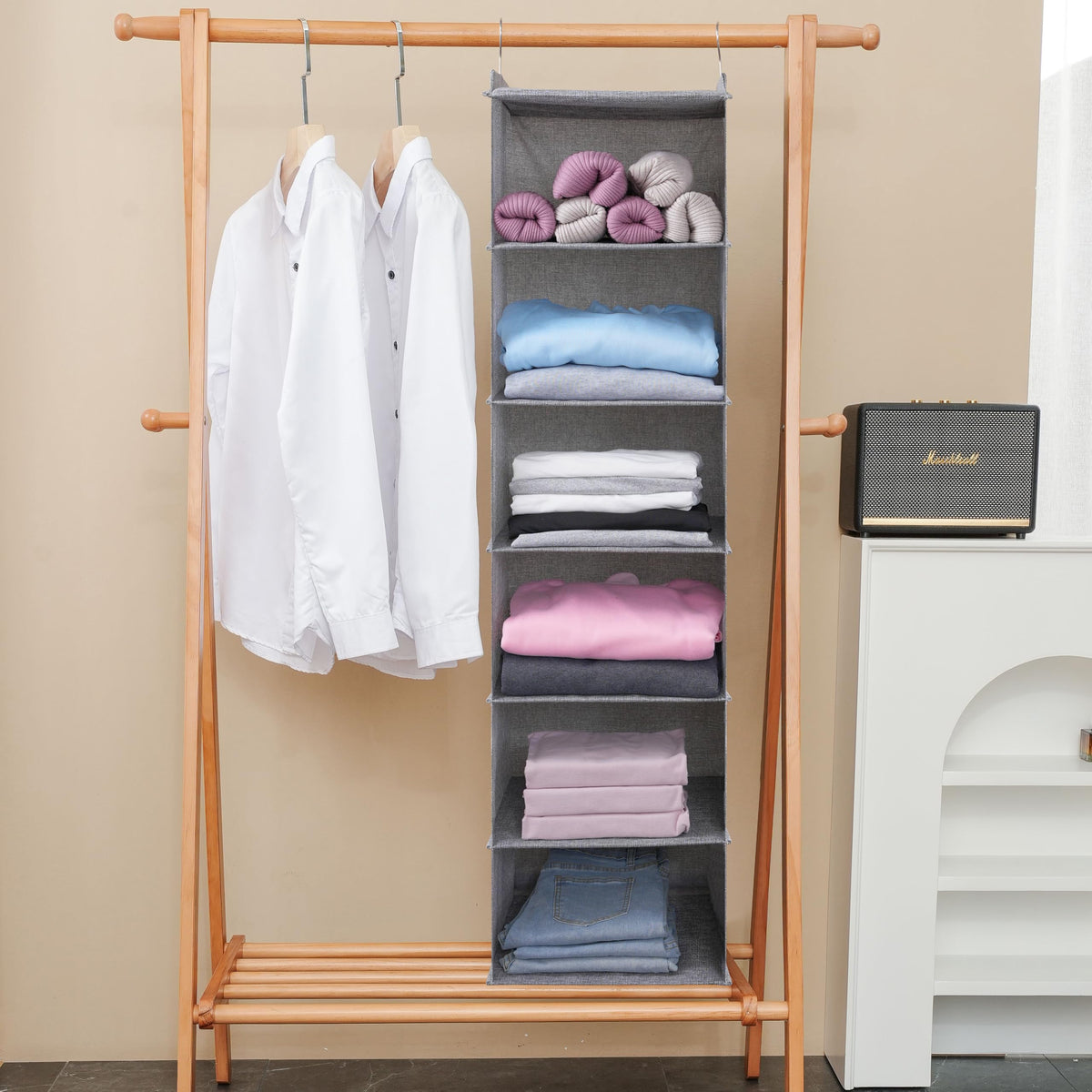 Tulinstiraga durable fabric shelves resist deformation and keep items neatly arranged after washing