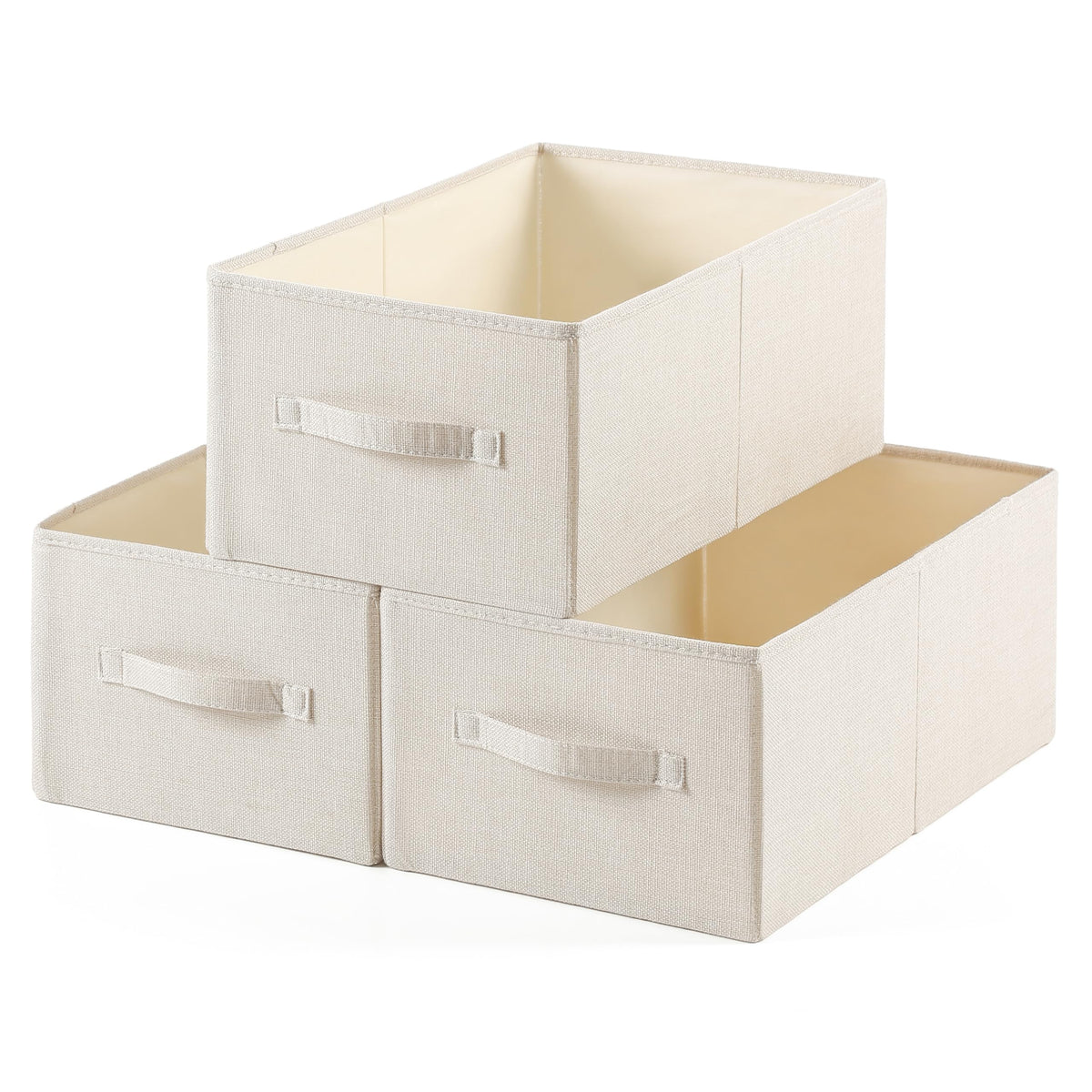 Tulinstiraga linen folding bin panel closeup shows sturdy seams for durability.