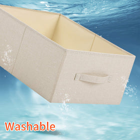 Tulinstiraga storage bins with handles for simple transport.