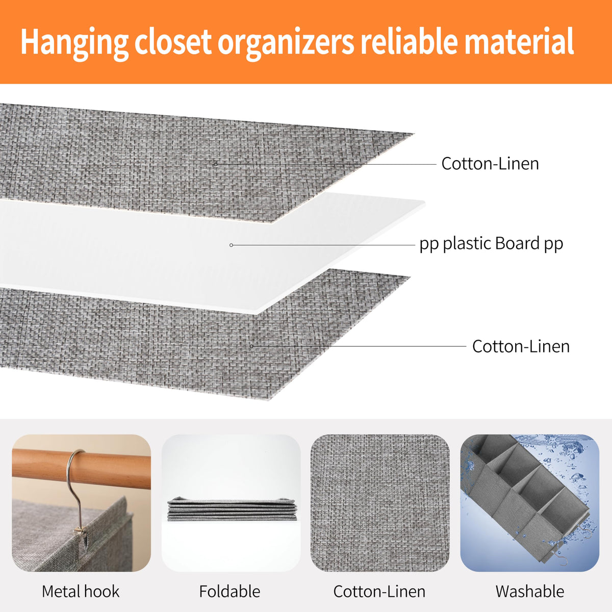 Tulinstiraga washable cotton-linen fabric keeps closet pieces clean and fresh between uses