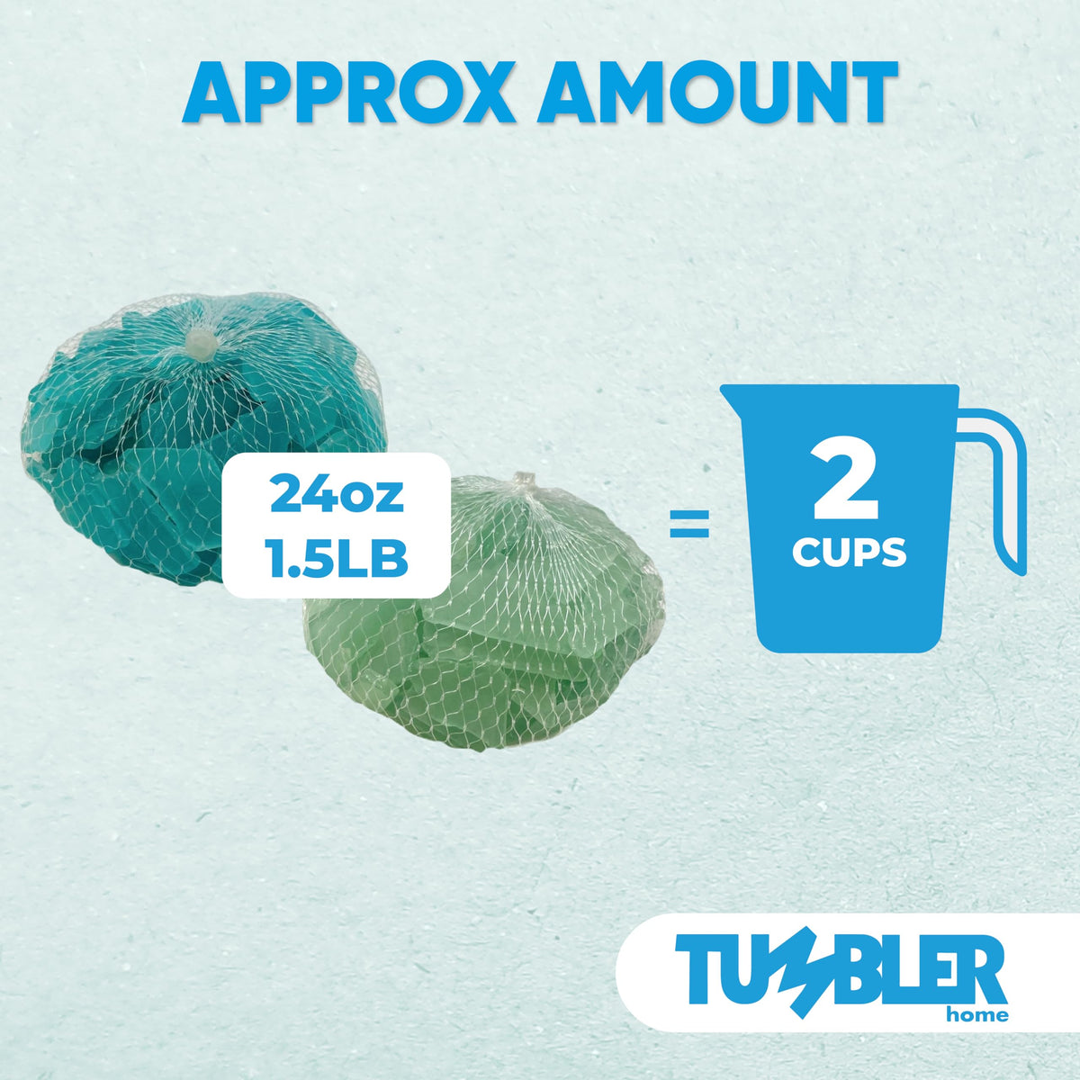 Tumbler Home sea glass decor-vase-filler in mint and blue tones for elegant table decor.