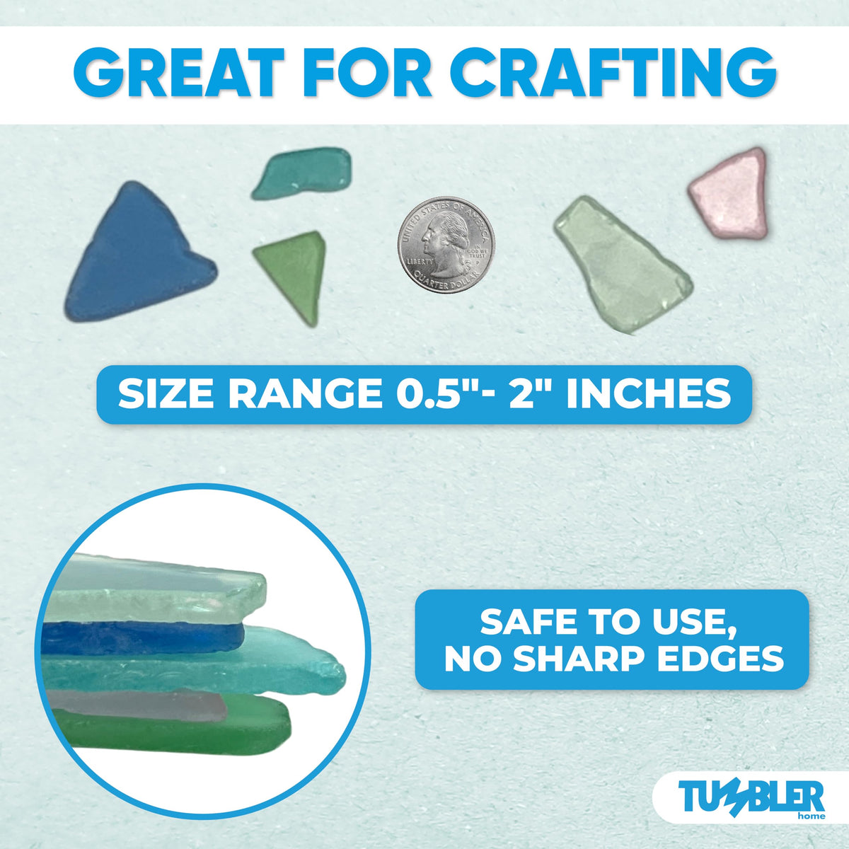 Tumbler Home sea glass jewelry-ornament pieces offer versatile accents for projects.