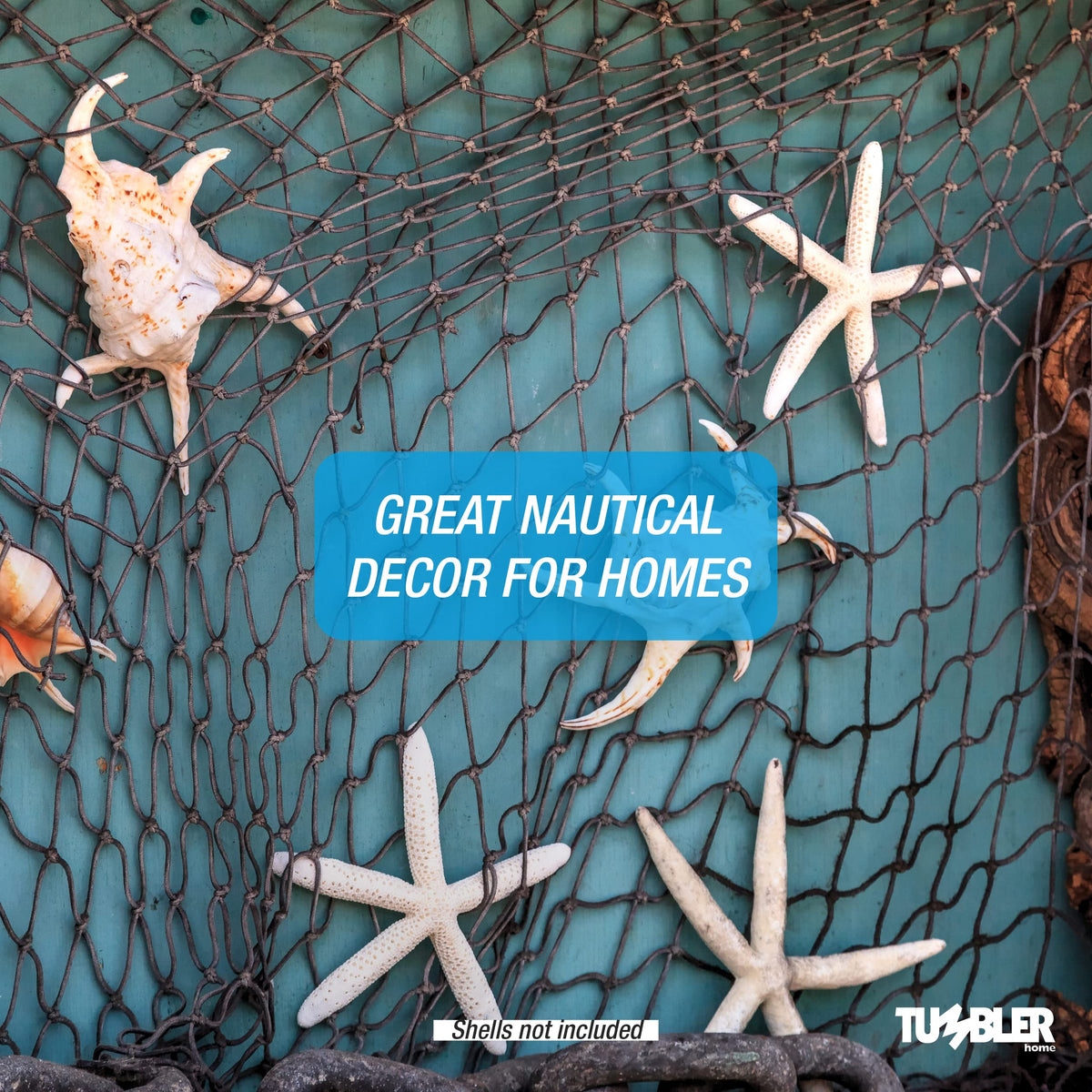 Tumbler Home table centerpiece netting brings ocean vibe to gatherings