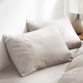 TUMEI linen pillowcase easy-care wrinkle-friendly with wash softening