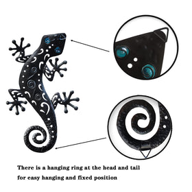 Tuokiuhn gecko wall decor close-up showing durable coating finish.