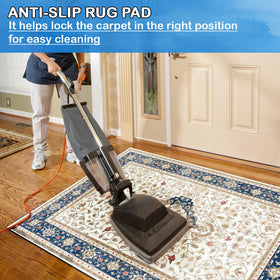 TUOTPE durable hardwood-floor protection under rug pad in busy space