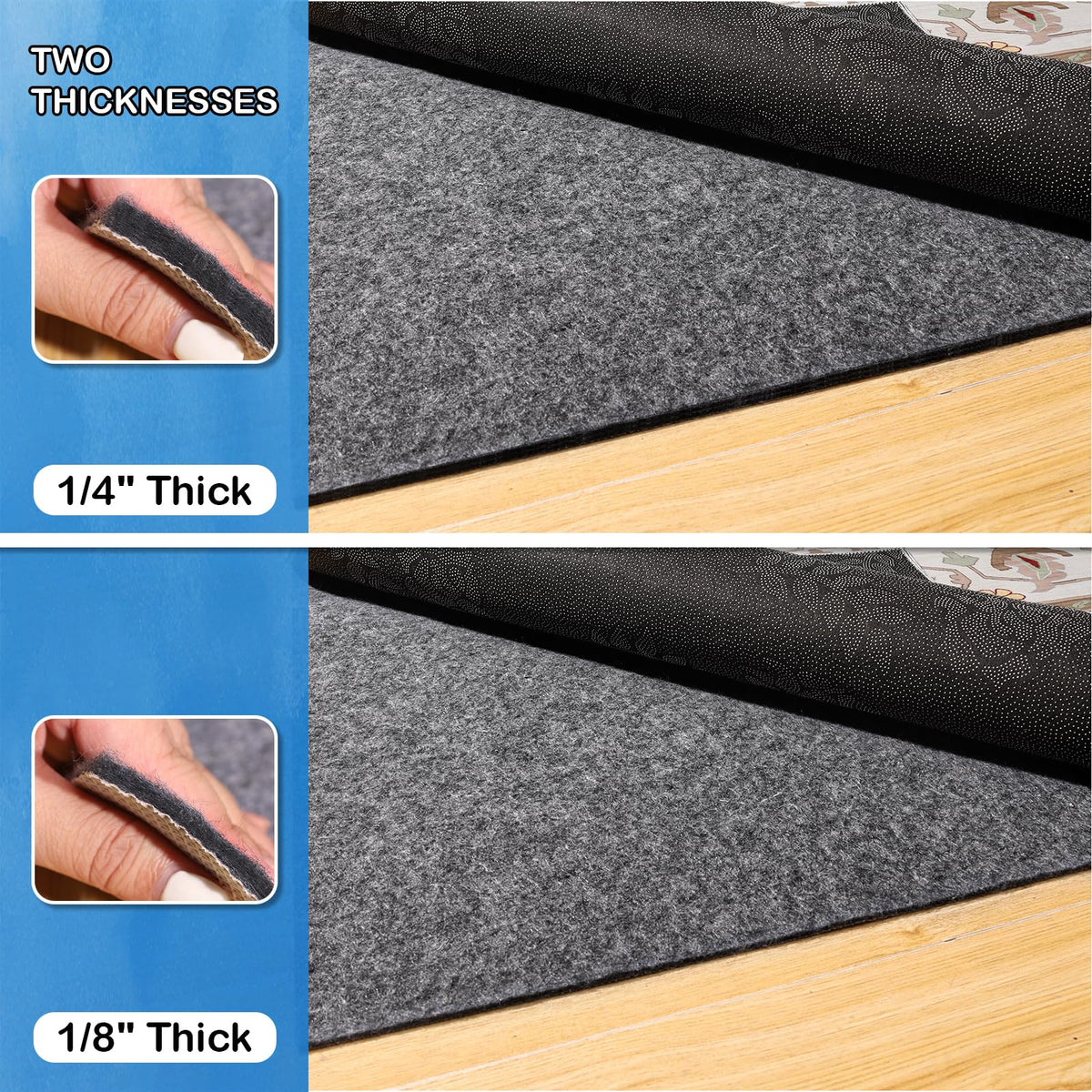 TUOTPE felt top layer closeup highlights soft cushion and grip.