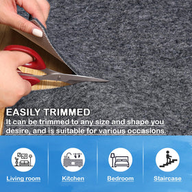TUOTPE felt-top grip reduces rug wrinkling and movement