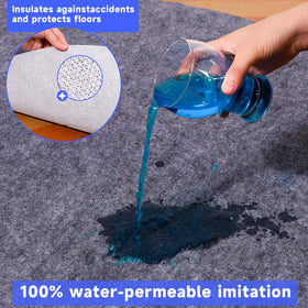 TUOTPE felt top rug pad minimizes curling and maintains neat rug edges