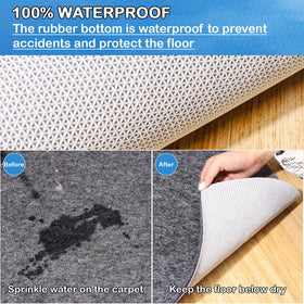 TUOTPE non-skid rug pad lower floor view supports steady placement.
