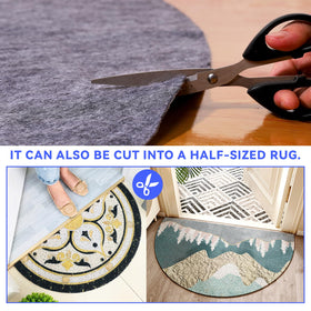 TUOTPE round rug pad 8 ft underlay provides durable support for living room floors