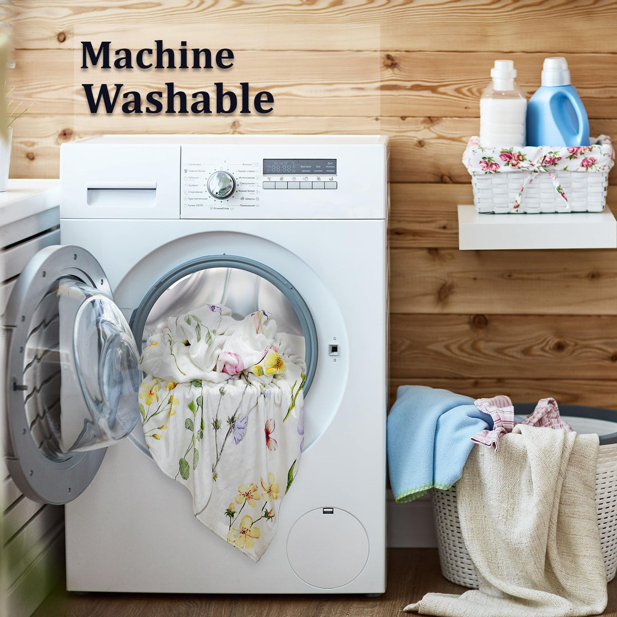 Tupmnbry machine-washable blanket easy-care in cold wash
