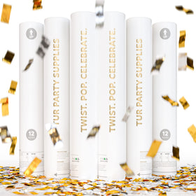 TUR Party Supplies gold-silver confetti poppers ready for wedding photos