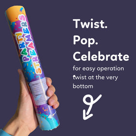 TUR Party Supplies easy twist-action creates a vivid burst up to 25-35 feet