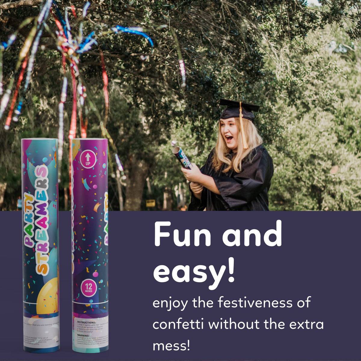 TUR Party Supplies multicolor streamers confetti cannon bright colors elevating photo moments