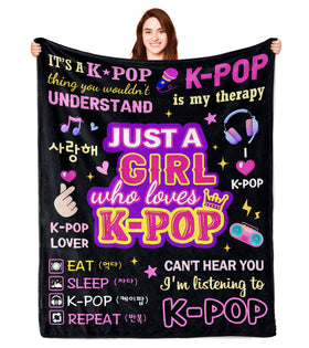 Turelos Kpop blanket pattern design for fan gatherings and lounge decor.