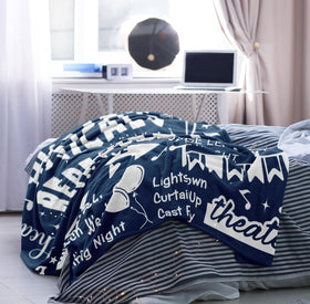 Turelos theater gifts blanket draped on bed for lounging