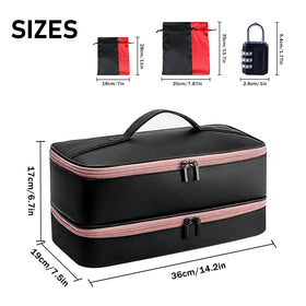Turesmith bag showing two password locks for secure privacy.