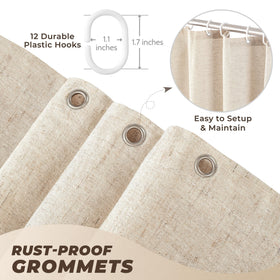 TURKIO 72-inch length hides tub edges for a neat look.