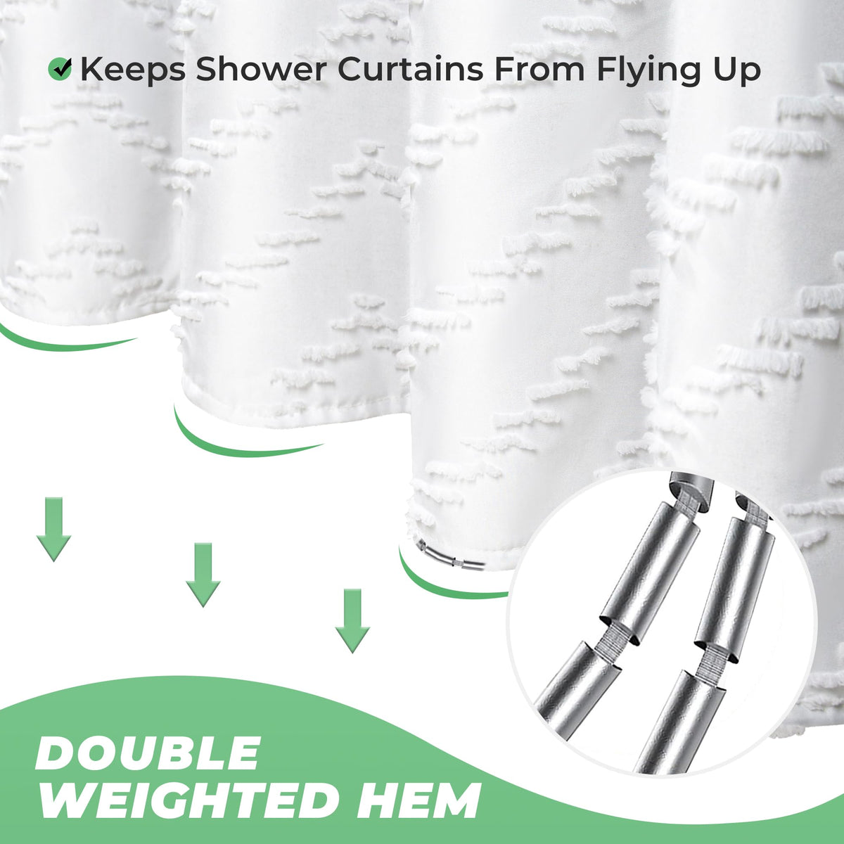 Turkio waterproof fabric curtain dries quickly after showers.