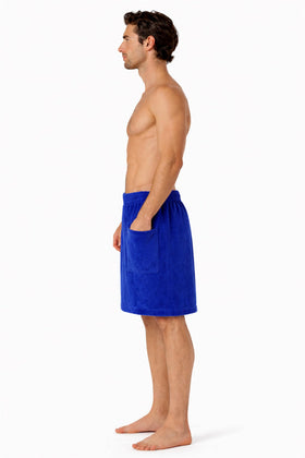 Turkish Linen body wrap pocket detail, convenient place for essentials.