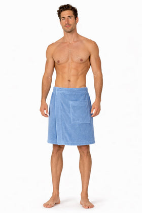 Pocket detail of Turkish Linen wrap for carrying essentials after shower.