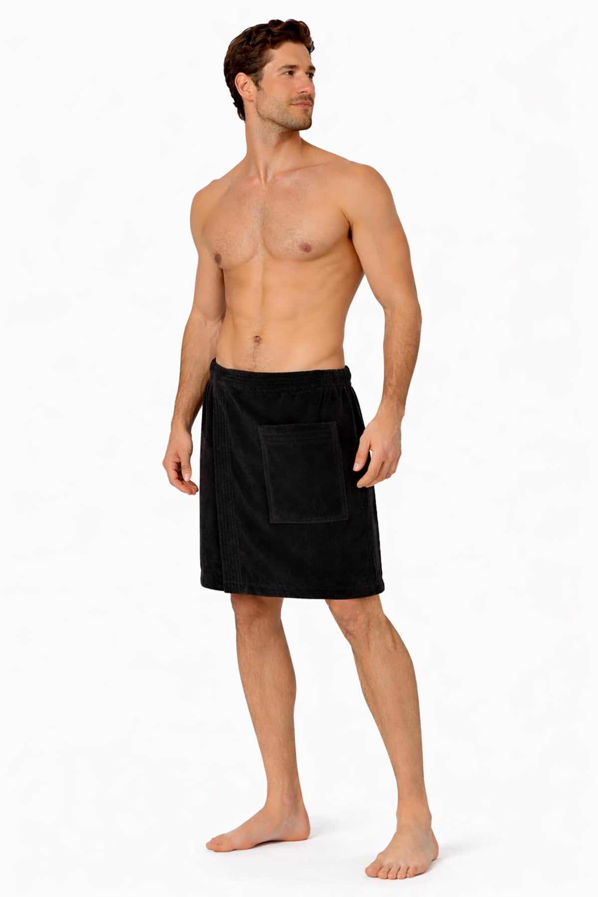 Velour exterior and terry interior provide plush feel and high absorbency.