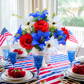 Turnmeon 17-inch cemetery flowers provide a bold focal point for vases.