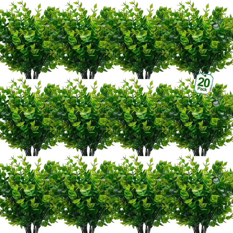 TURNMEON 20 Bundles artificial greenery for outdoor displays, durable and UV resistant.