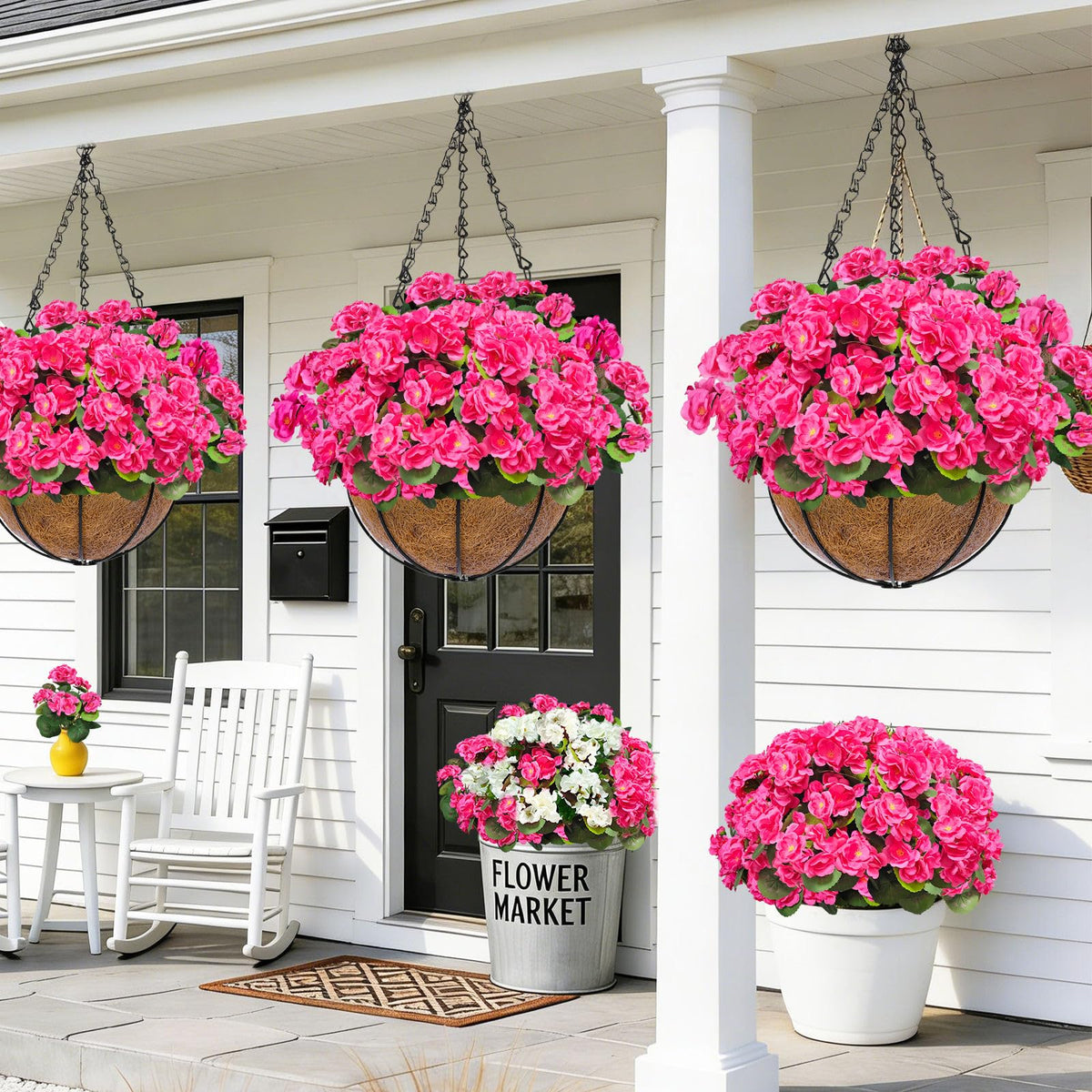 TURNMEON geraniums outdoor planter display showcases vibrant color